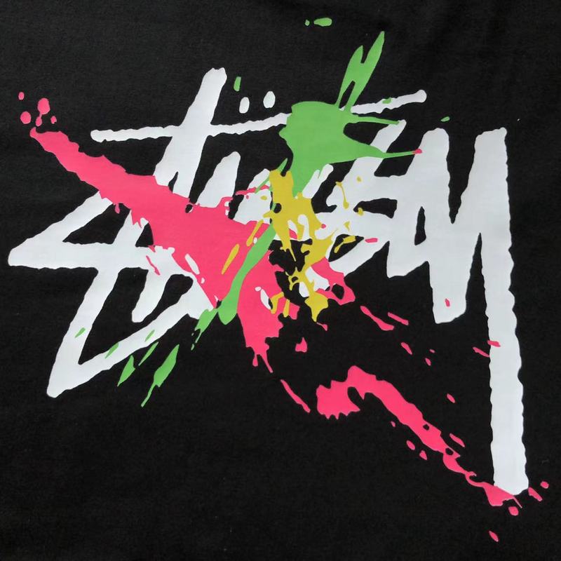 Футболка Stussy Logo With Bright Blots "Black" фото № 5