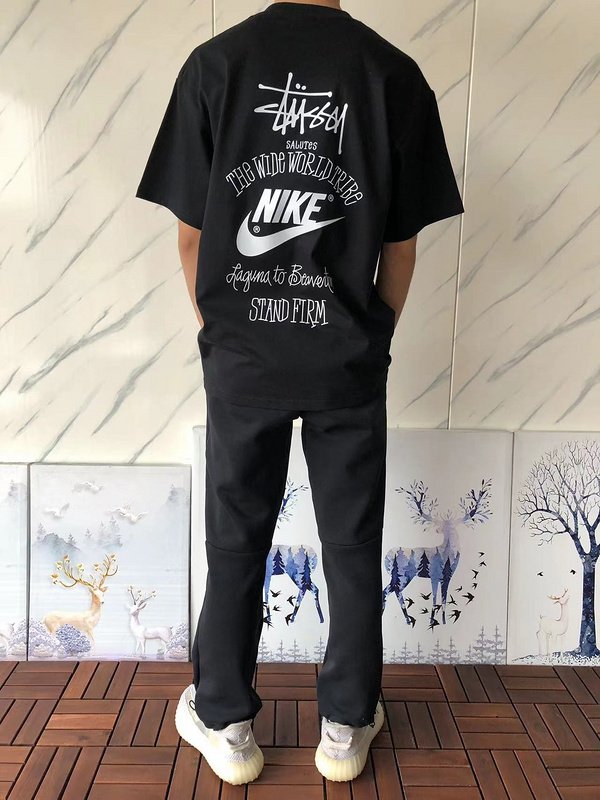 Футболка Stussy Nike Logo With Inscription Back "Black" фото № 8