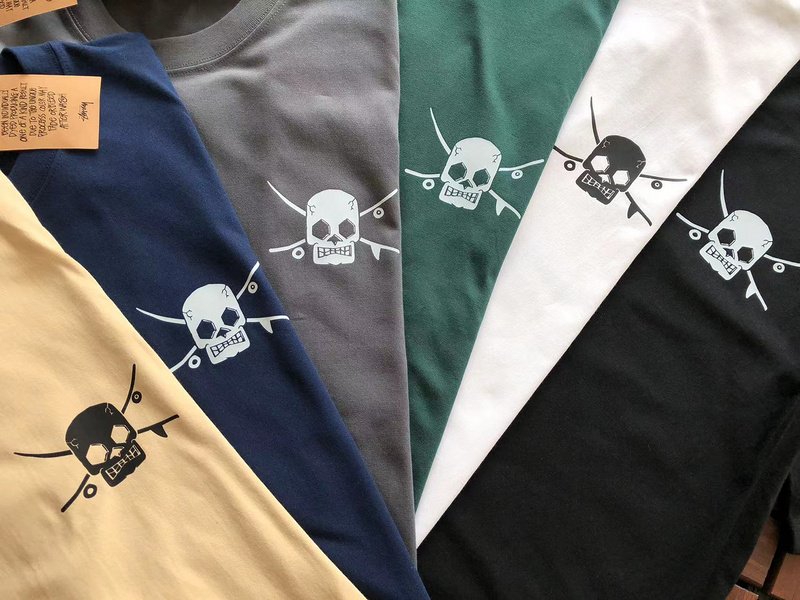 Футболка Stussy Skull With Inscriptions "White" фото № 3