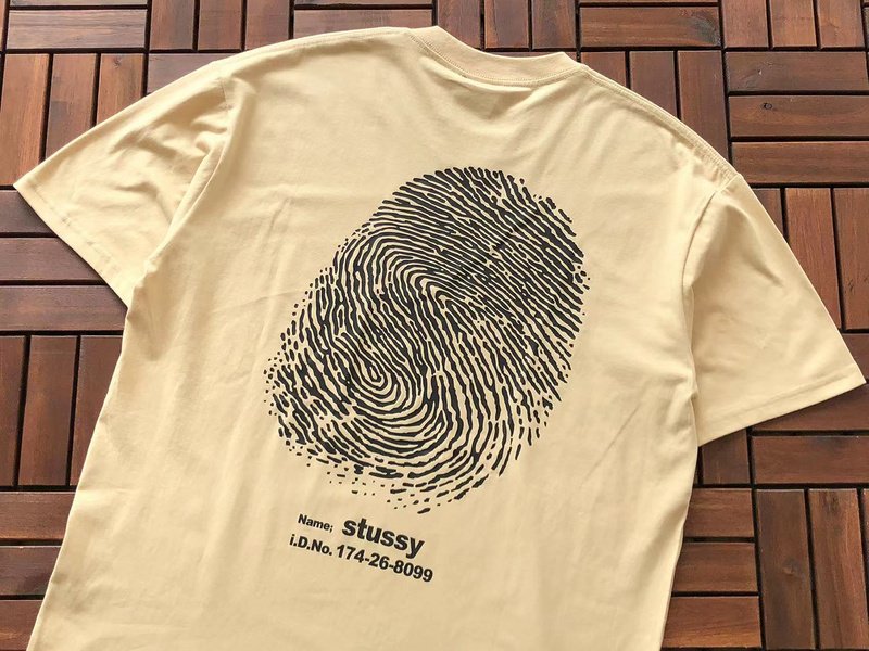Футболка Stussy Big Fingerprint "Brown" фото № 2