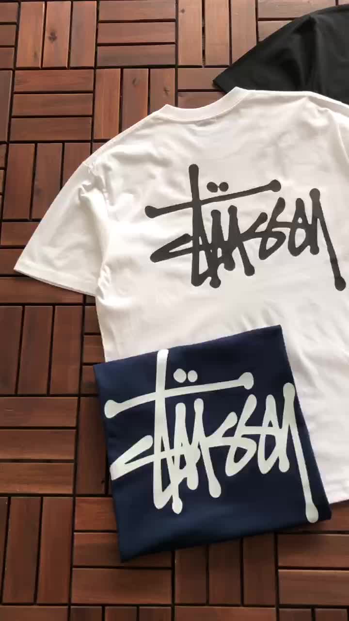 Футболка Stussy Big Logo Inscription With Dots "White" фото № 3