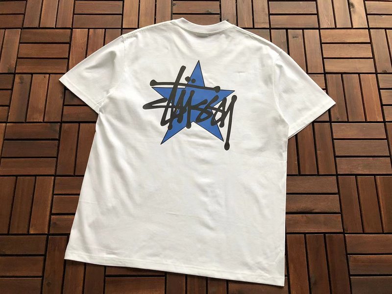 Футболка Stussy Big Star With Lettering Back "White" фото № 6