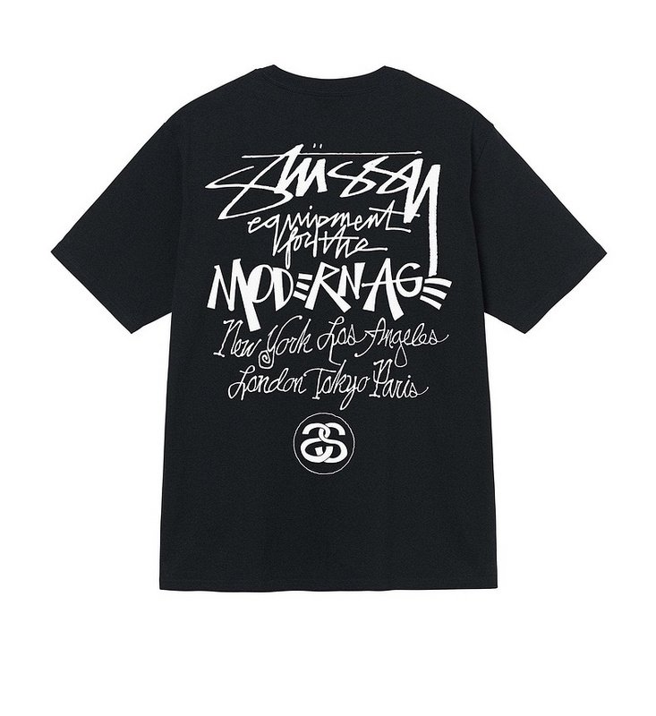 Футболка Stussy Inscriptions On The Back "Black" фото № 2