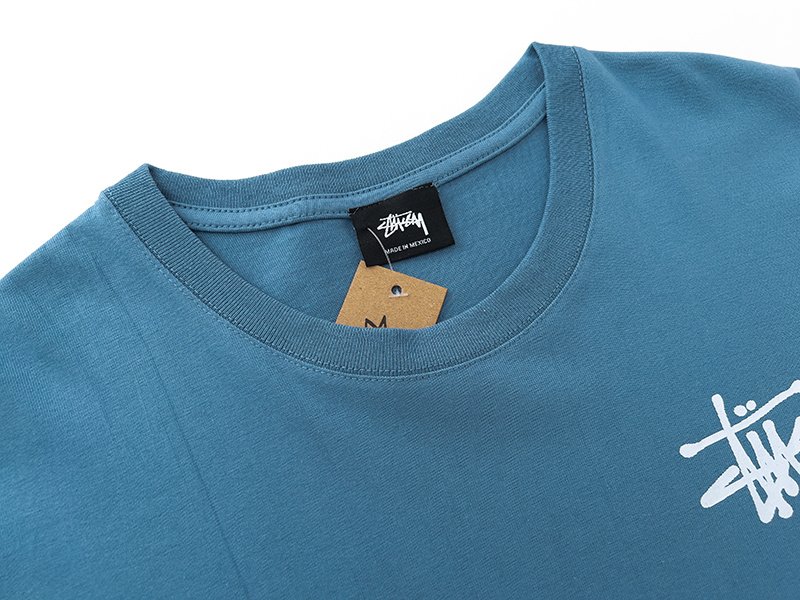 Футболка Stussy Withered Flowers "Blue" фото № 6