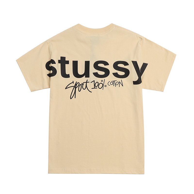 Футболка Stussy 100 Percent Cotton "Beige" фото № 2