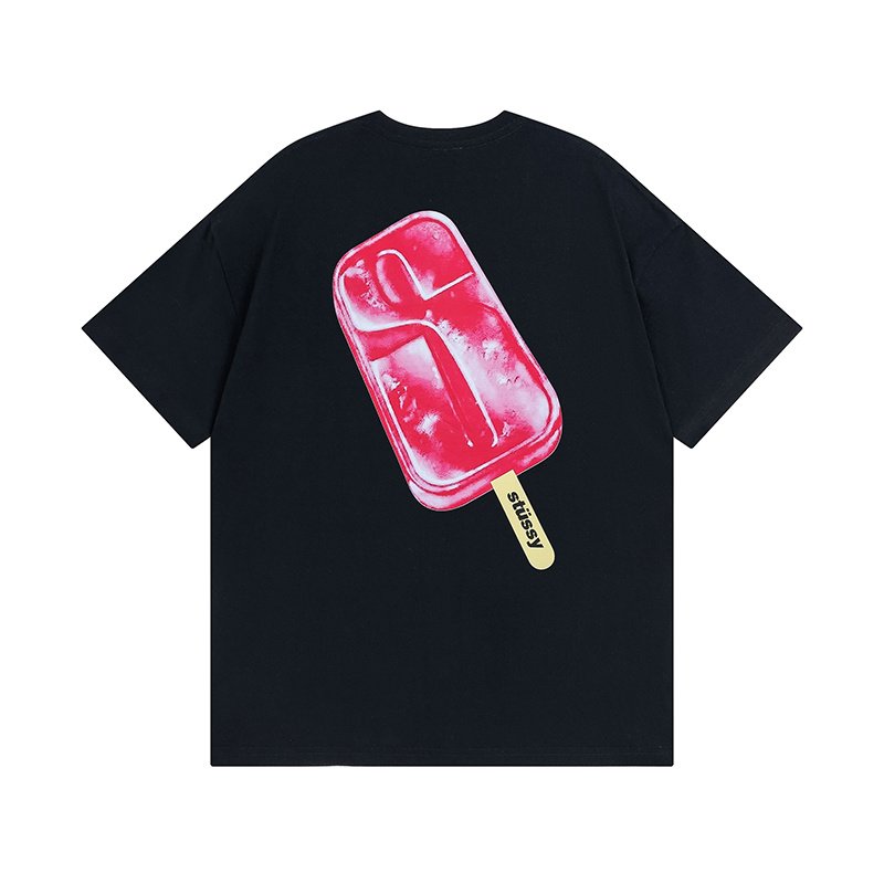 Футболка Stussy With An Ice Cream Print "Black" фото № 2