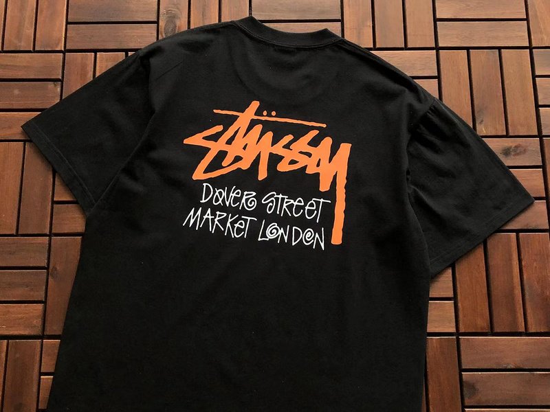 Футболка Stussy Inscription Dover Street Market London "Black" фото № 4