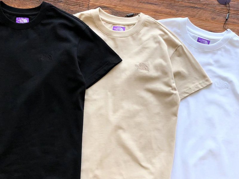 Футболка The North Face Embroidered Front Logo And Logo Inscription Back "Beige" фото № 4