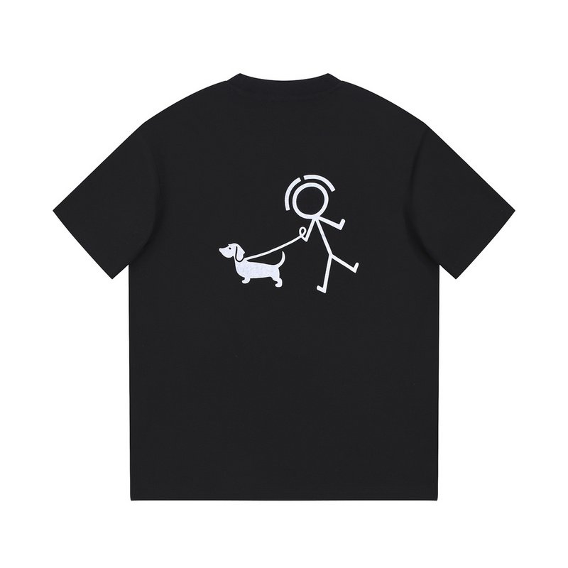 Футболка Thom Browne Dog Walking "Black" фото № 2