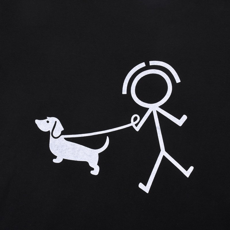 Футболка Thom Browne Dog Walking "Black" фото № 6