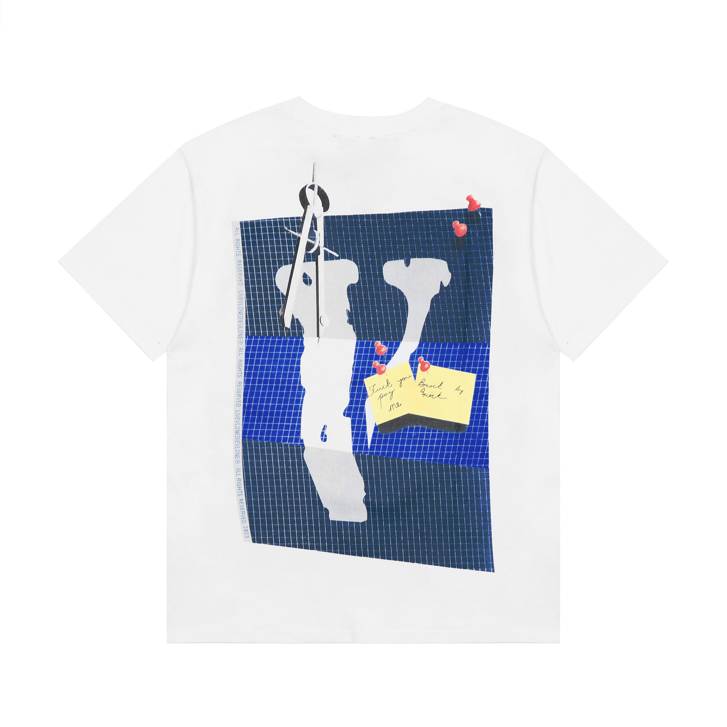 Футболка Vlone Blueprint "White" фото № 2