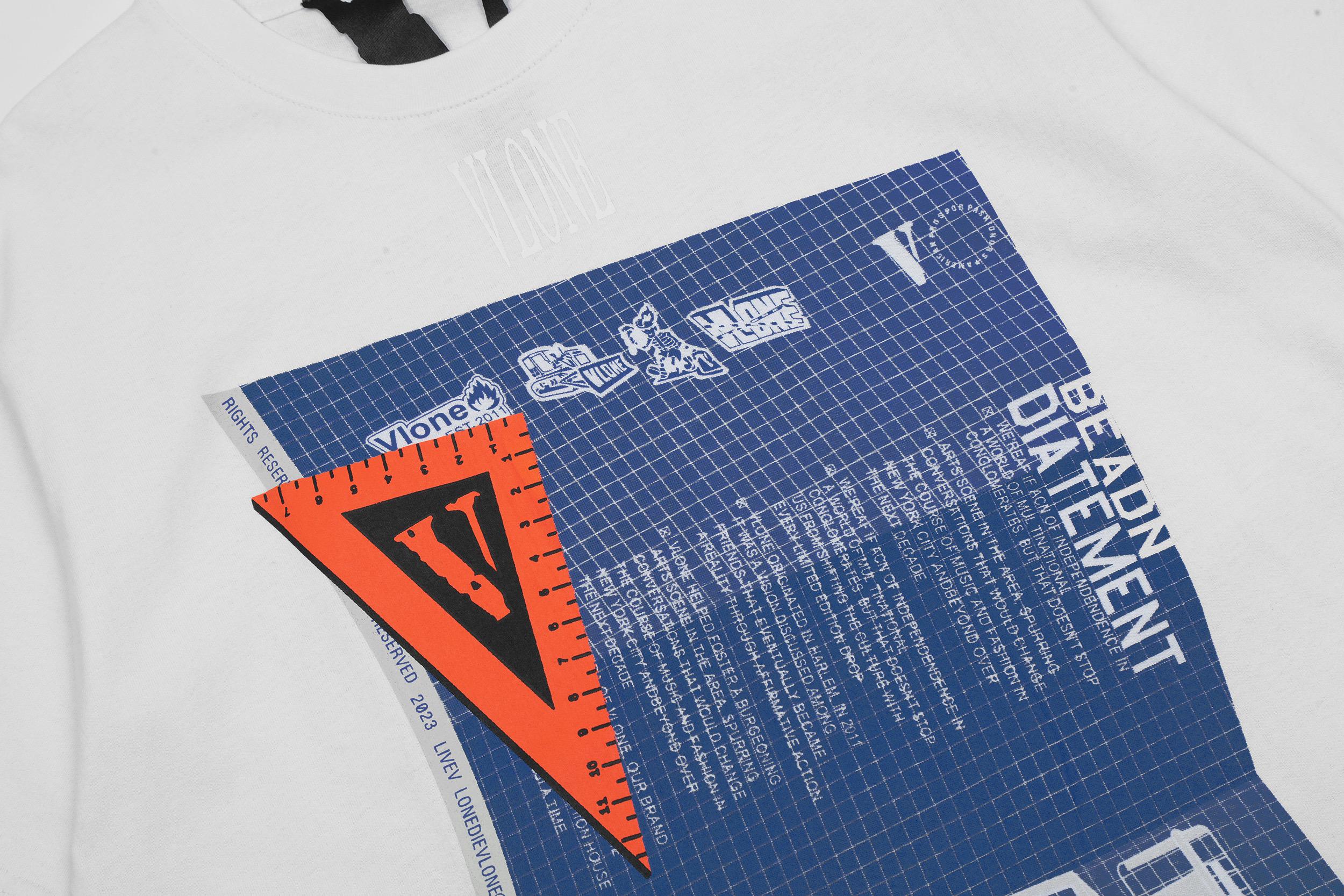 Футболка Vlone Blueprint "White" фото № 4
