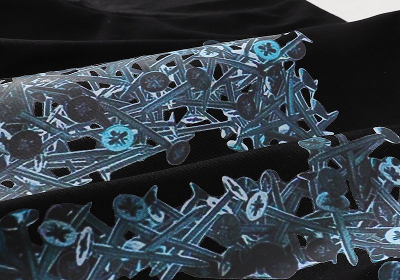 Футболка Vlone Logo Made Of Nails "Black" фото № 3