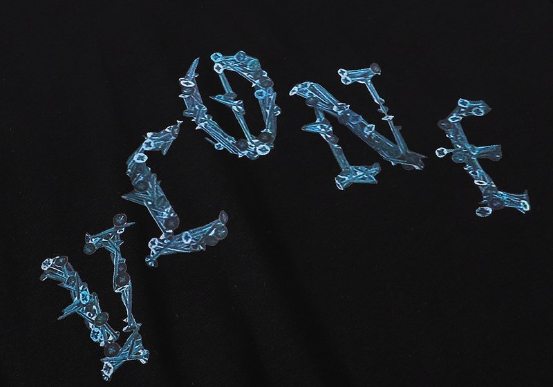 Футболка Vlone Logo Made Of Nails "Black" фото № 6