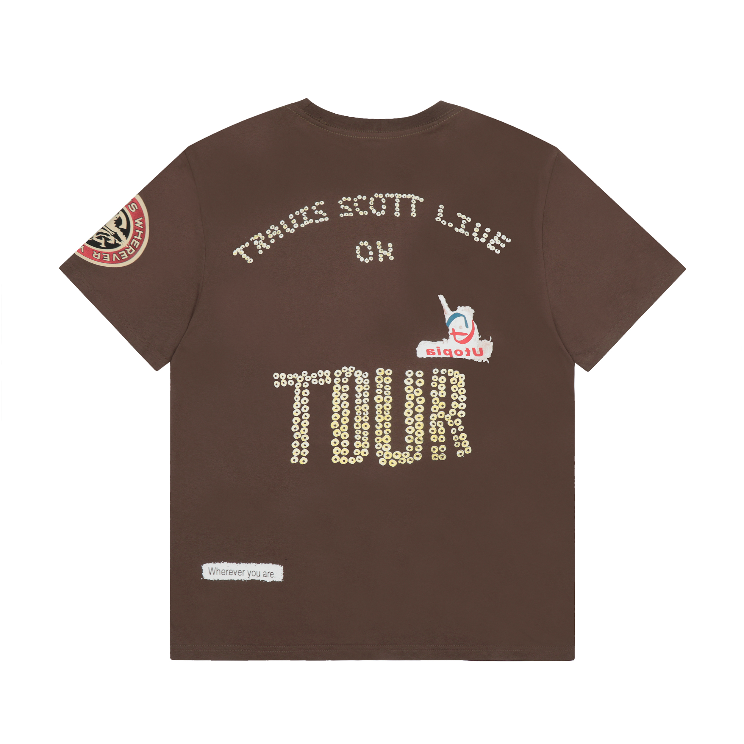 Футболка Cactus Jack Merch Utopia Travis Scott Liue Tour "Brown" фото № 2