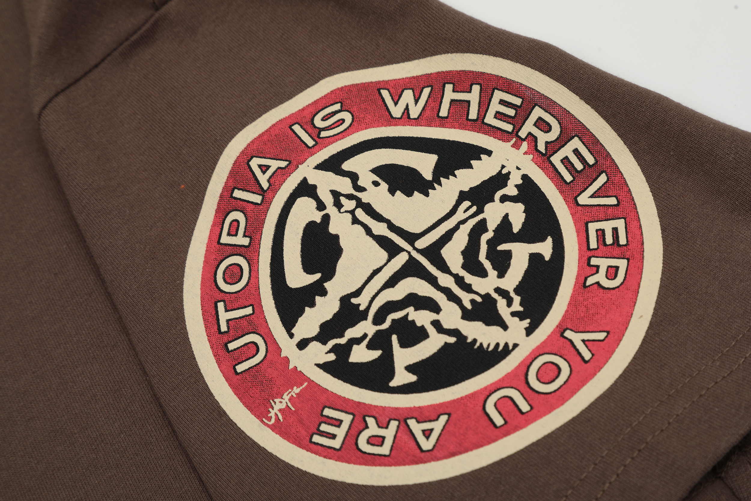 Футболка Cactus Jack Merch Utopia Travis Scott Liue Tour "Brown" фото № 7