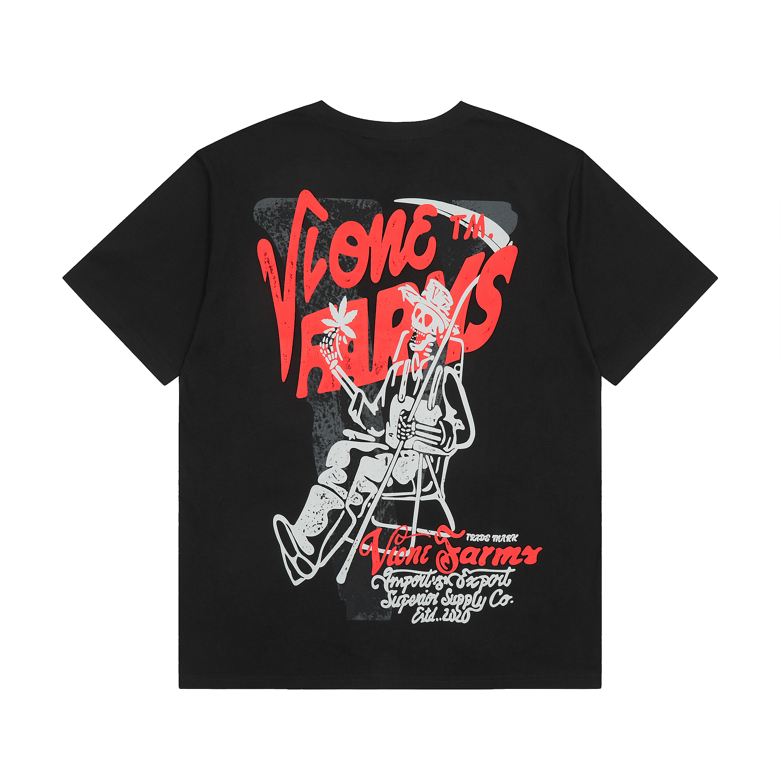 Футболка Vlone TM Skeleton Farms "Black" фото № 2