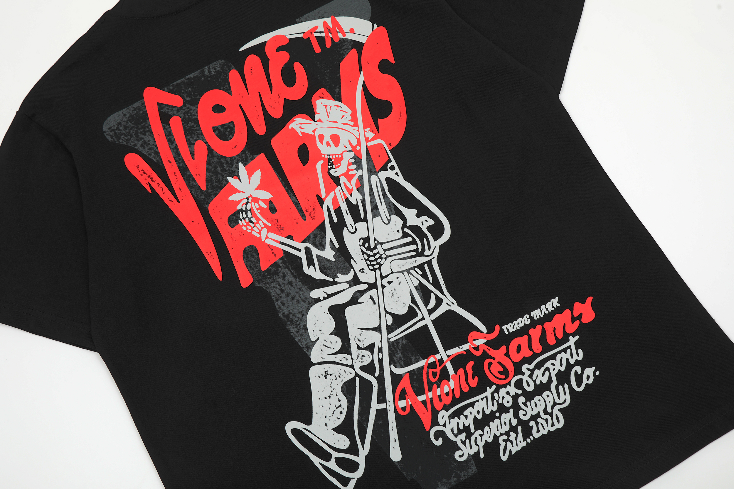 Футболка Vlone TM Skeleton Farms "Black" фото № 6