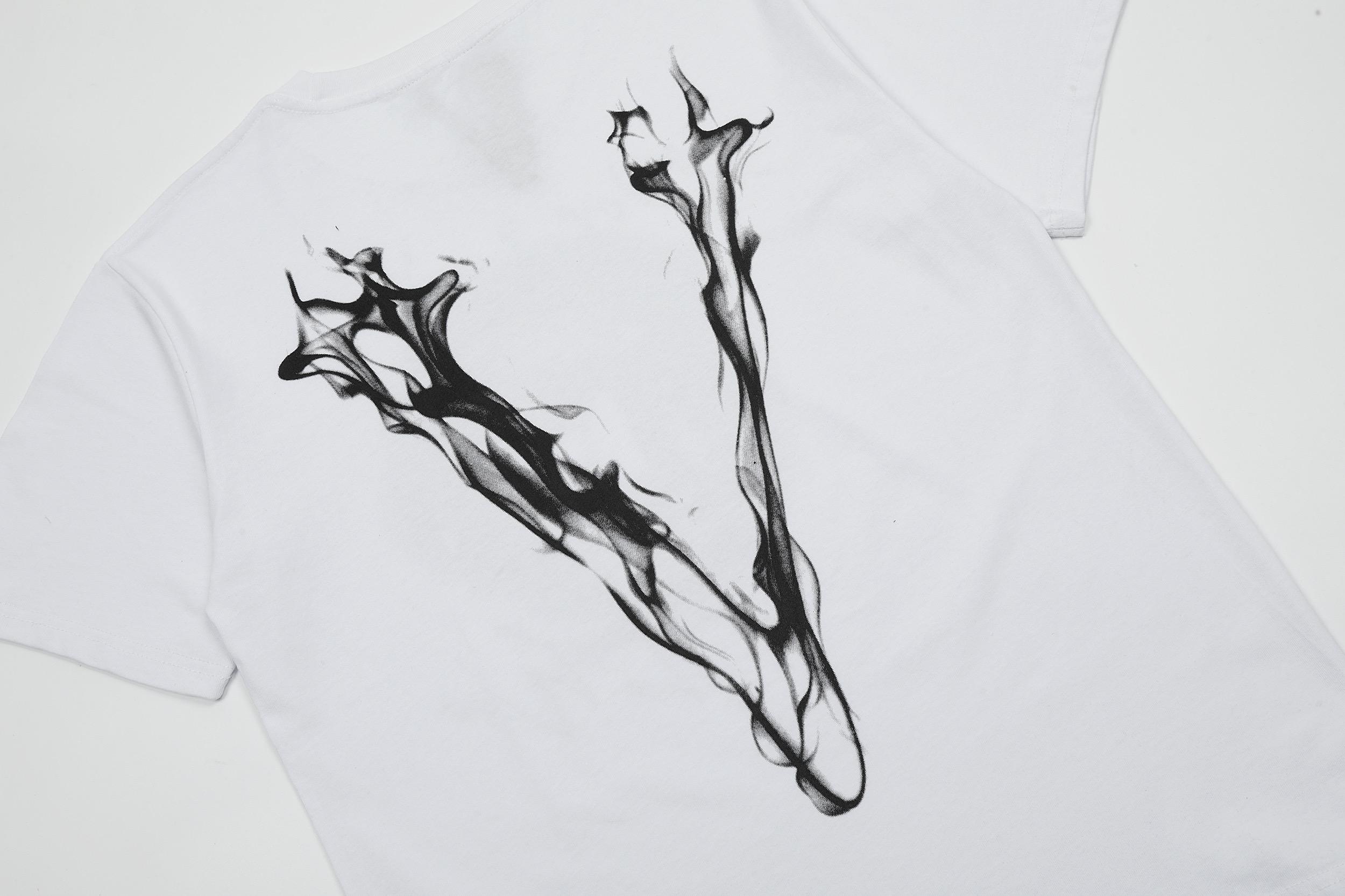 Футболка Vlone The Woo Smoky V "White" фото № 6