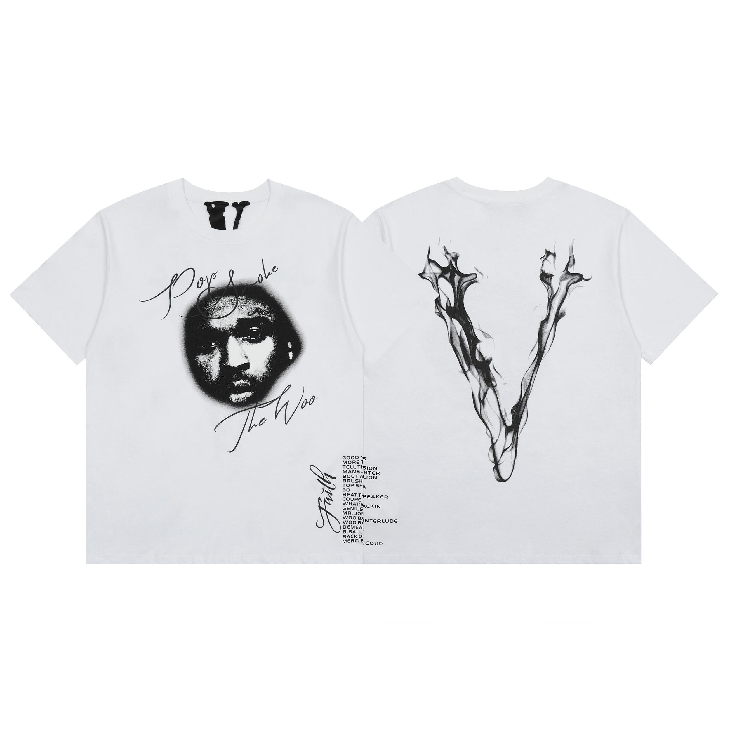 Футболка Vlone The Woo Smoky V "White" фото № 9