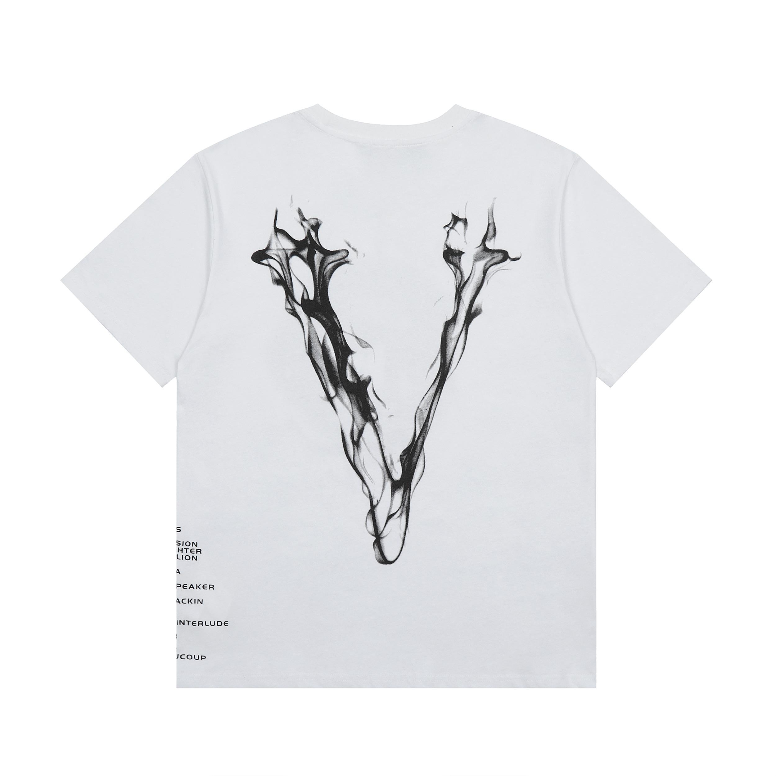 Футболка Vlone The Woo Smoky V "White" фото № 2