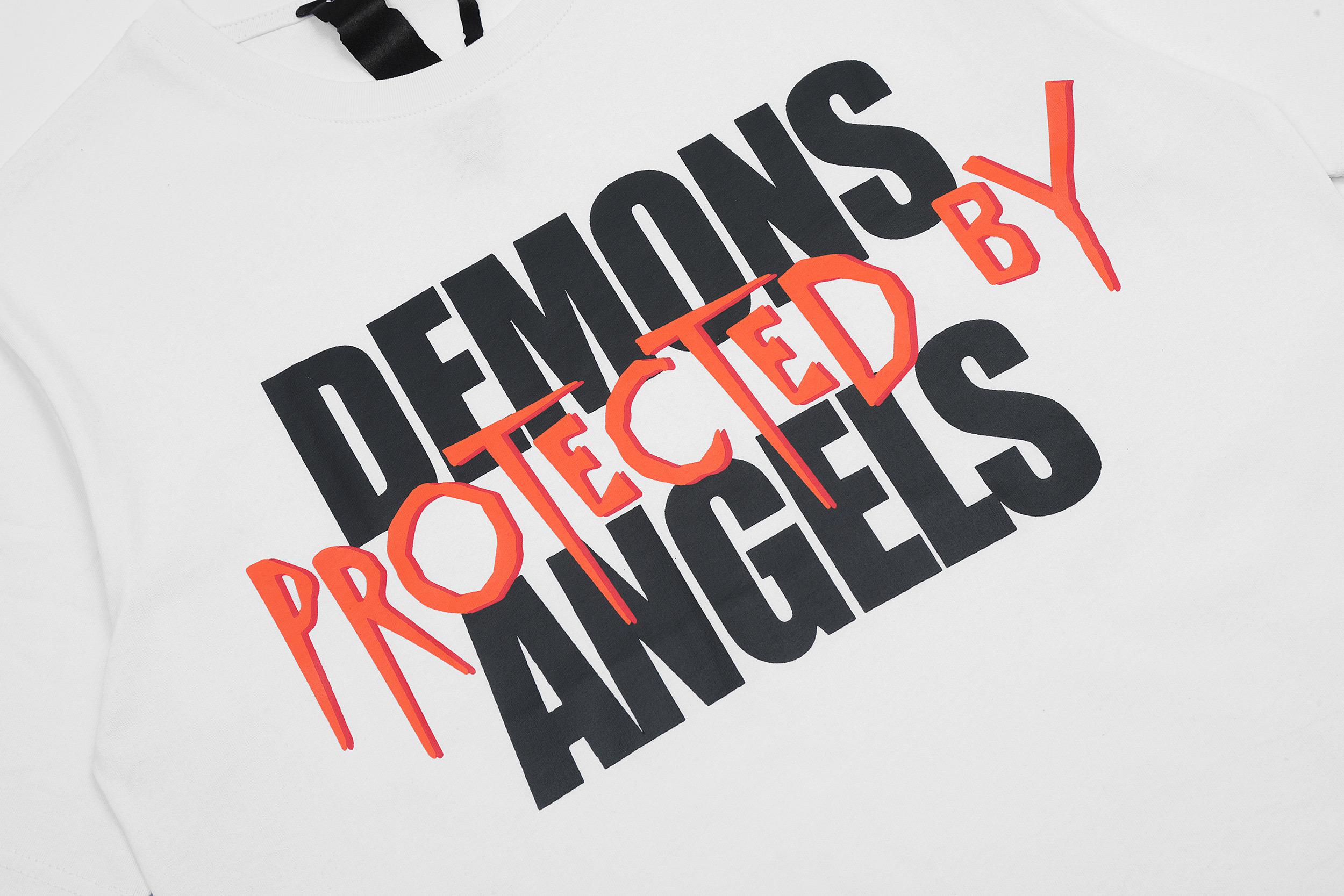 Футболка Vlone Demons Protected by Angels "White" фото № 7