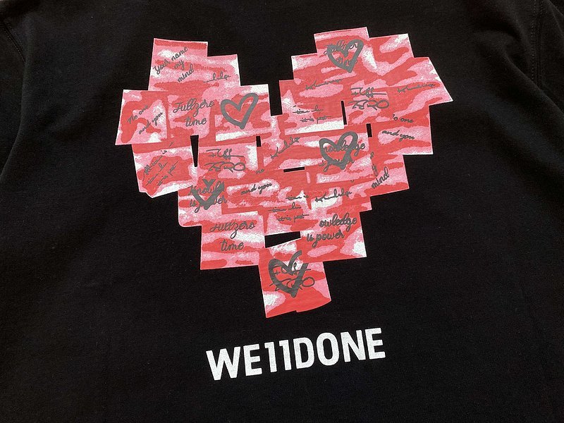 Футболка We11done Heart Of Pictures "Black" фото № 3