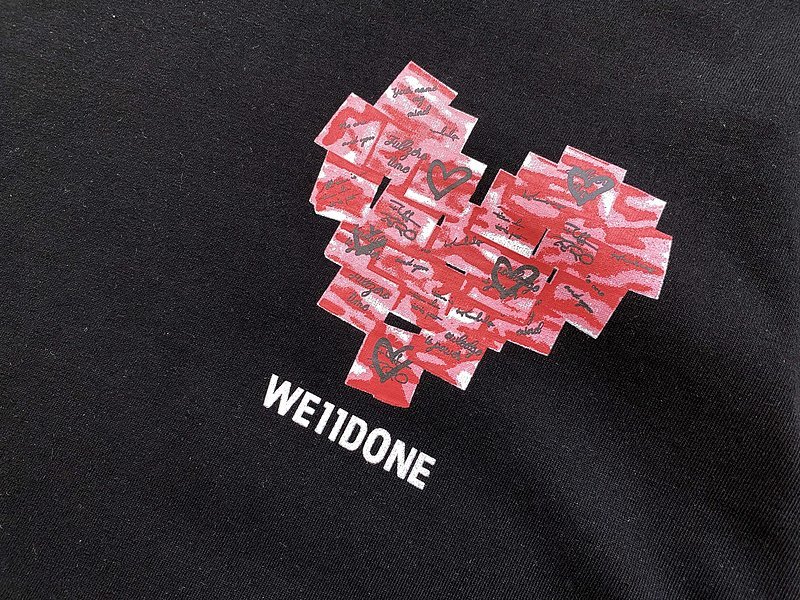 Футболка We11done Heart Of Pictures "Black" фото № 4