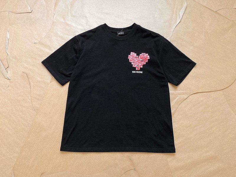 Футболка We11done Heart Of Pictures "Black" фото № 9