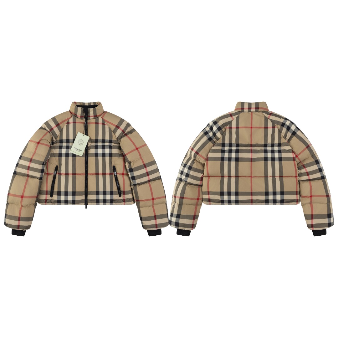 Пуховик Burberry Vintage Check "Burberry Beige" фото № 4