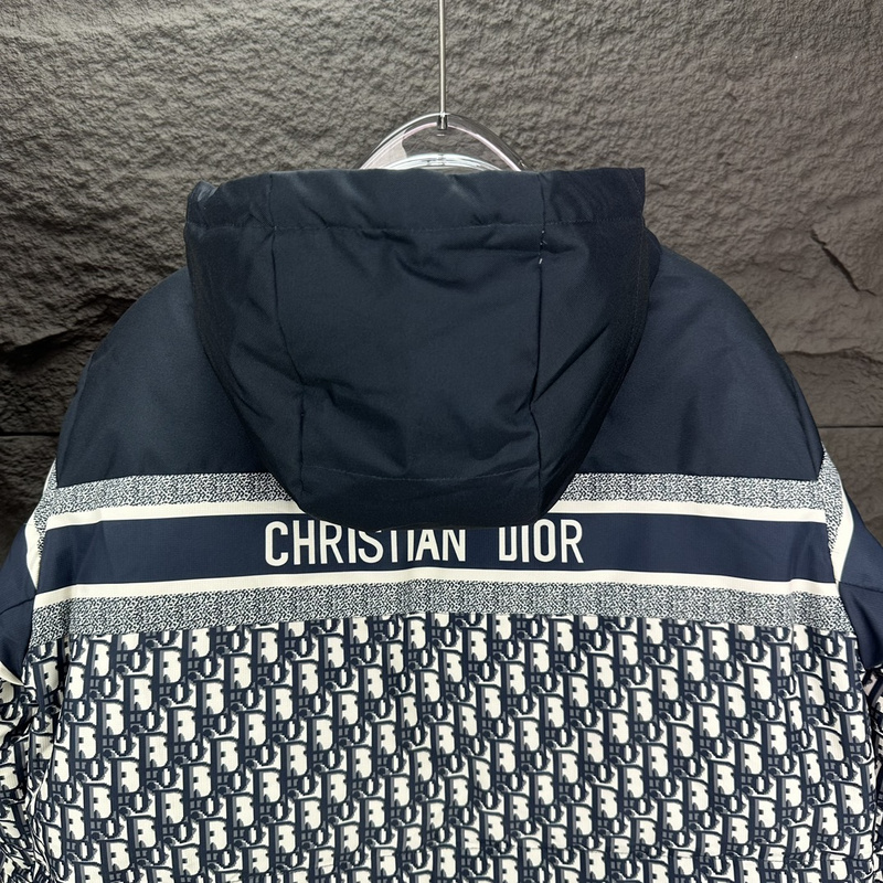 Двусторонний пуховик Christian Dior Monogram Oblique Lux "Navy Blue" фото № 8