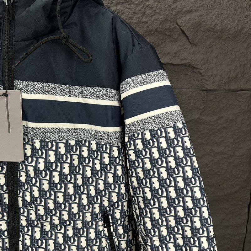 Двусторонний пуховик Christian Dior Monogram Oblique Lux "Navy Blue" фото № 6