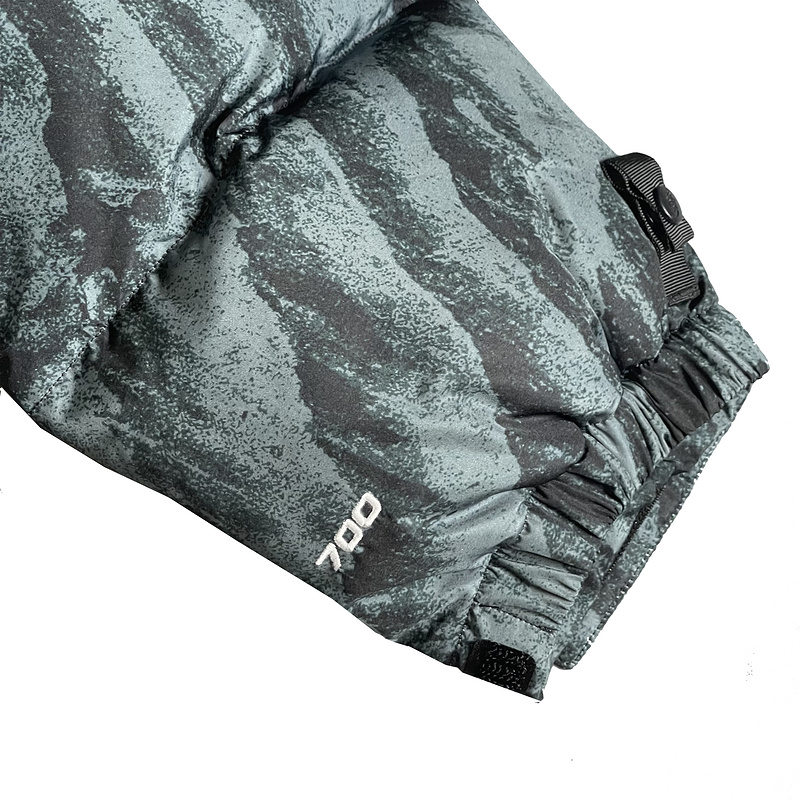 Пуховик The North Face Wavy Print "Black/Blue" фото № 2