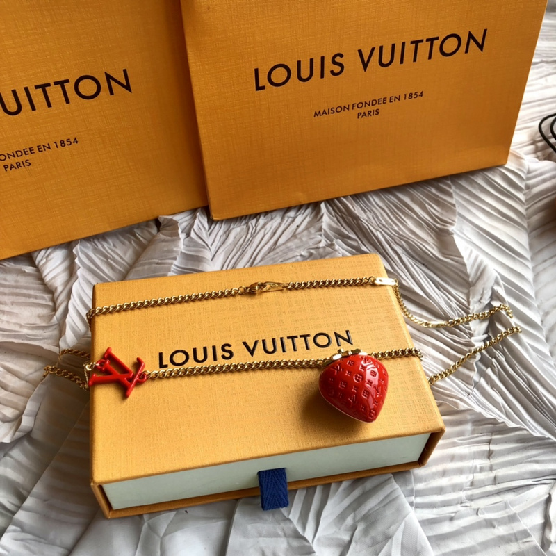 Подвеска Louis Vuitton Red Berry "Gold, Red" фото № 4