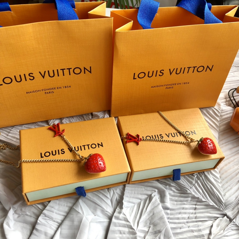 Подвеска Louis Vuitton Red Berry "Gold, Red" фото № 5