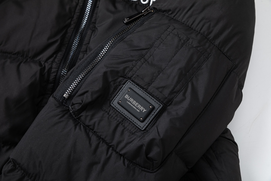 Пуховик Burberry Essential Logo "Black" фото № 8