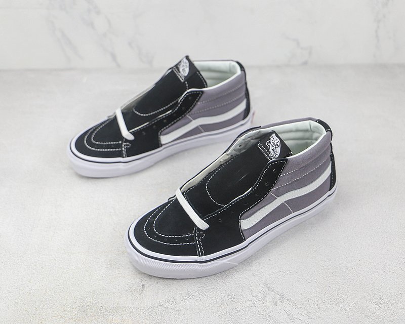 Vans SK8-Mid "Black/Grey/White" фото № 5