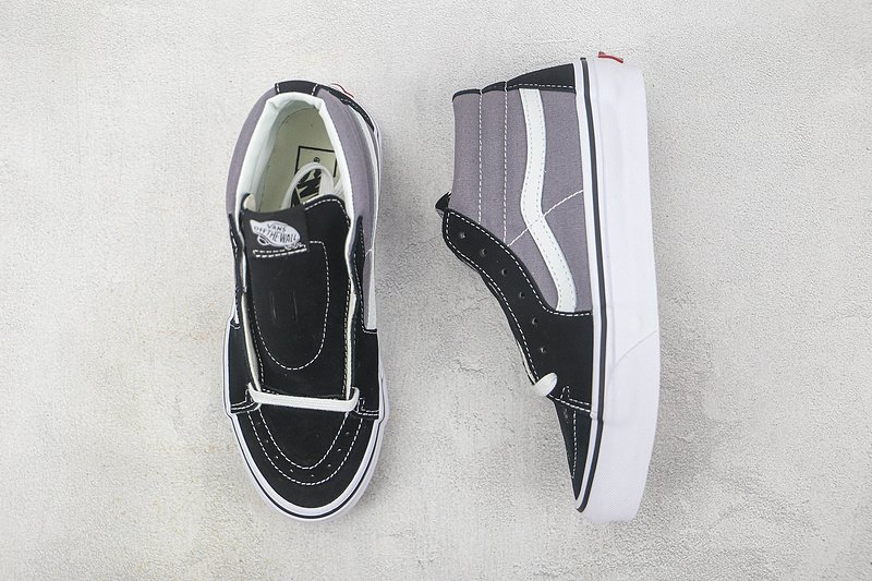 Vans SK8-Mid "Black/Grey/White" фото № 7