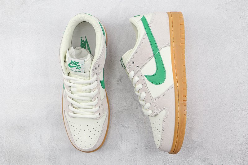Nike SB Dunk Low Pro Retro "White/Green/SKU" фото № 6