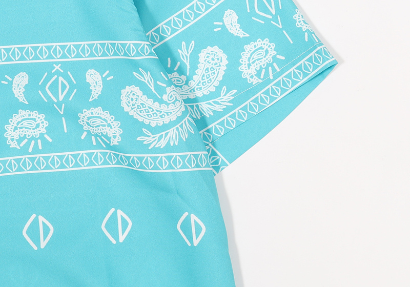 Рубашка Burberry Short Sleeve Paisley "Blue" фото № 3