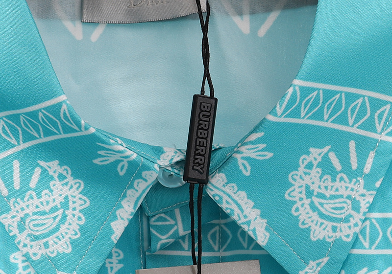 Рубашка Burberry Short Sleeve Paisley "Blue" фото № 7
