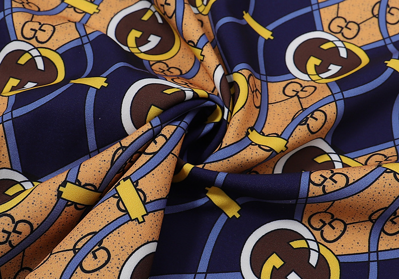 Рубашка Gucci Short Sleeve Curved Lines "Beige/Blue" фото № 7