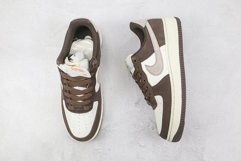Nike Air Force 1 07 Low "White/Mocha/Brown" фото № 7