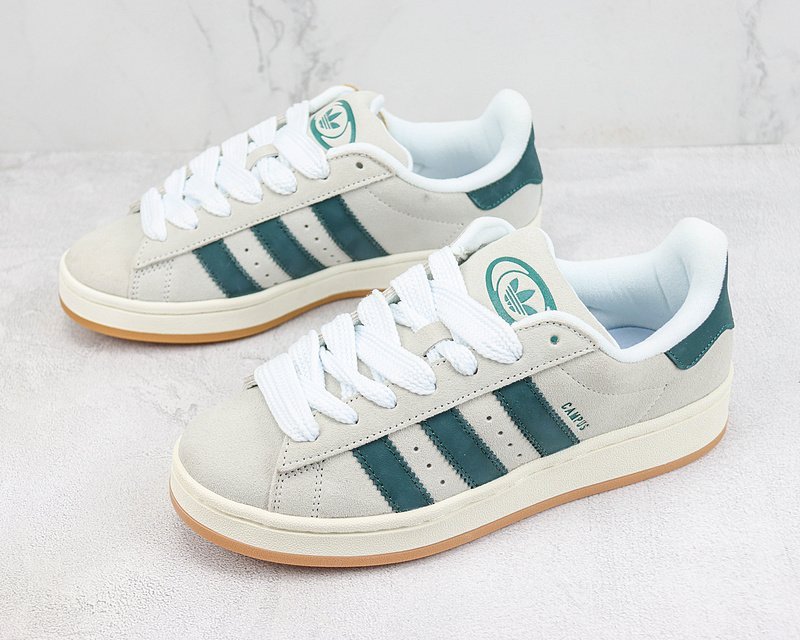 Adidas Campus 00s "Crystal White/Dark Green" фото № 5