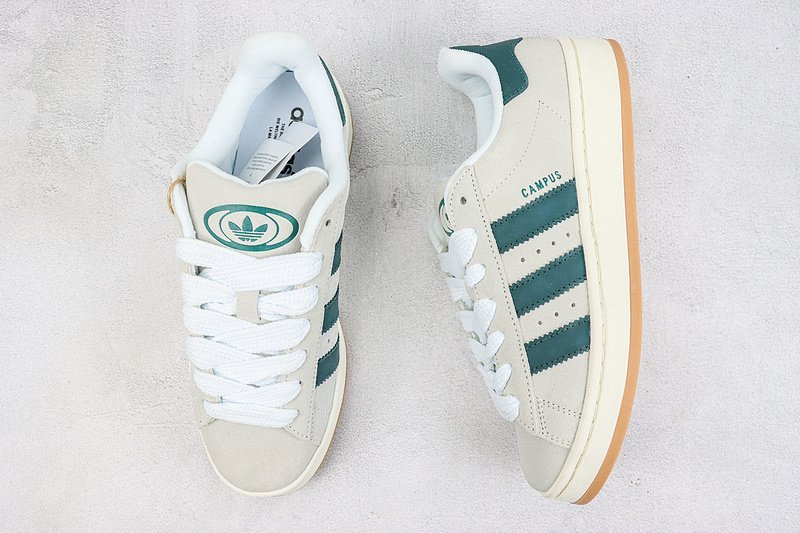 Adidas Campus 00s "Crystal White/Dark Green" фото № 6
