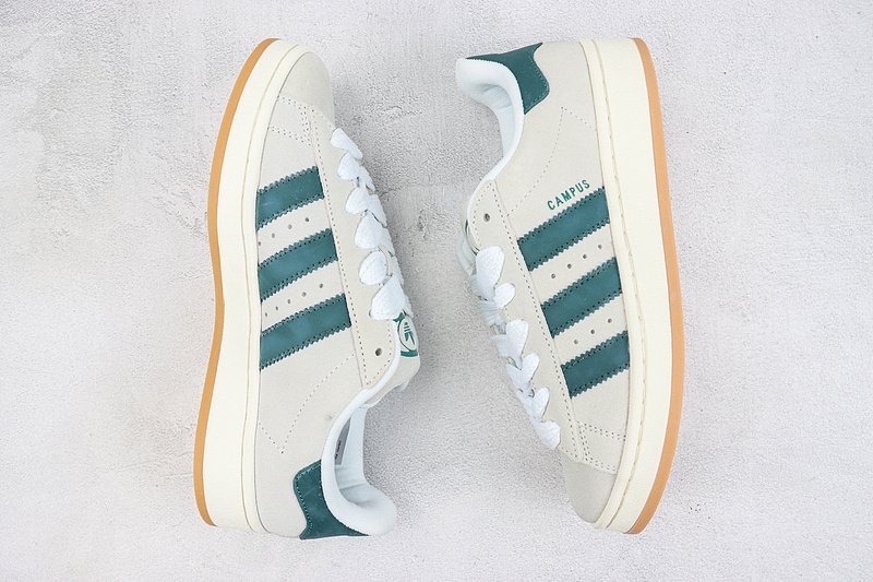 Adidas Campus 00s "Crystal White/Dark Green" фото № 7