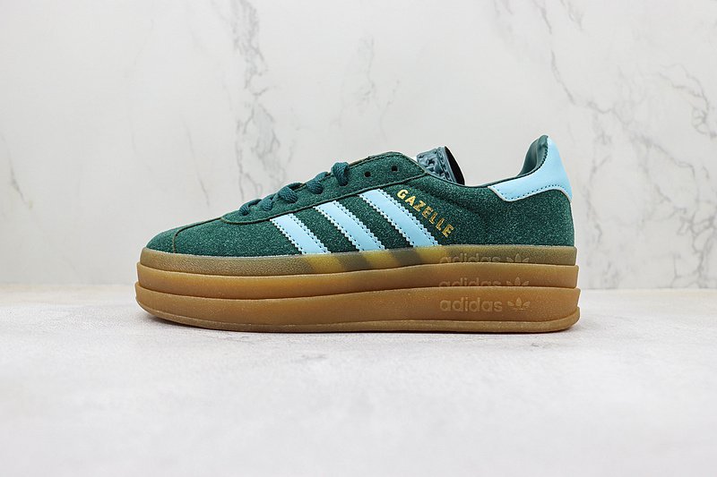 Adidas Gazelle Bold "Collegiate Green/Blue" фото № 2