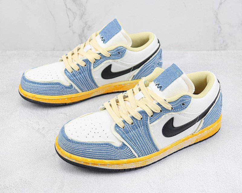 Air Jordan 1 Low SE WRMK "Sashiko Denim" фото № 5