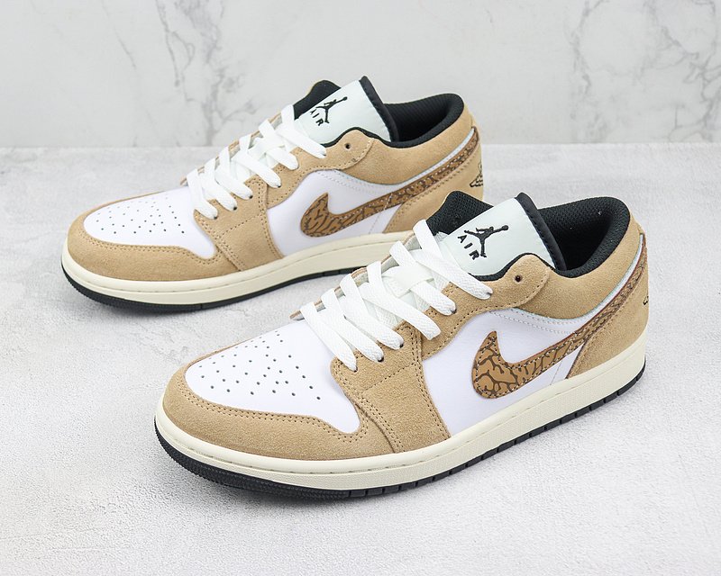 Air Jordan 1 Low "Brown/Elephant Swoosh" фото № 5