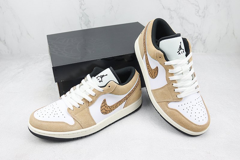 Air Jordan 1 Low "Brown/Elephant Swoosh" фото № 7